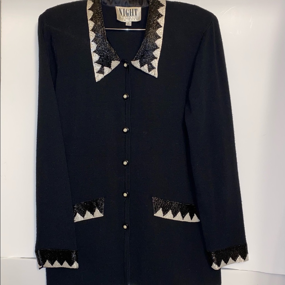 Vintage Night Studio Beaded Sweater